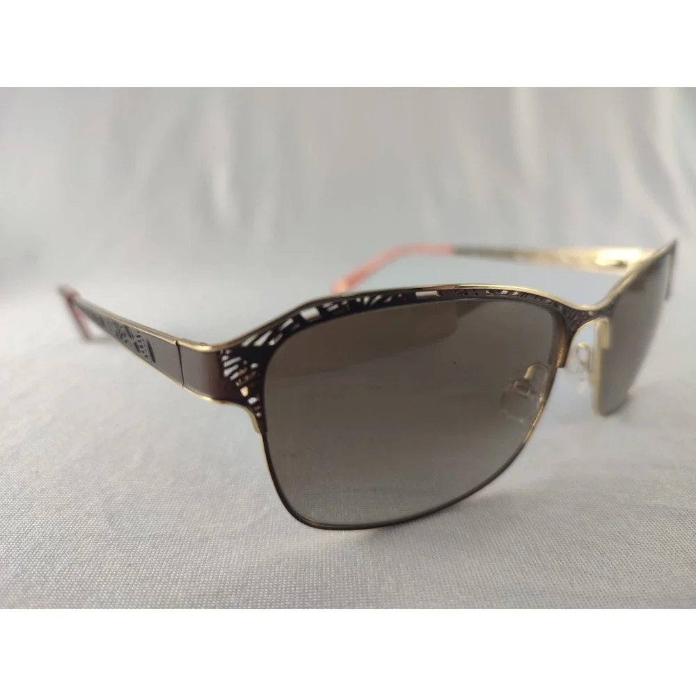 Liz Claiborne L577/S 09QHA Women's Sunglasses Brown Gold Filigree 56mm